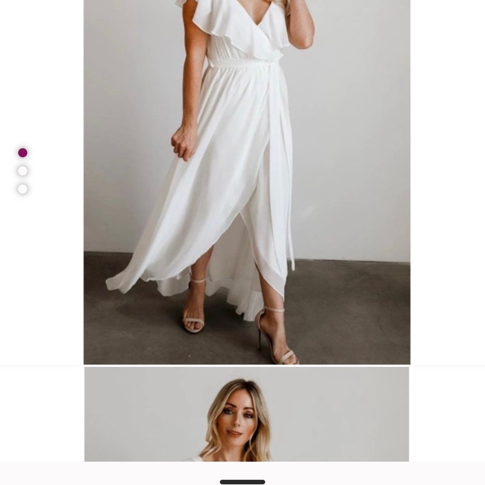 Baltic Born White Katya Ruffle Maxi Dress